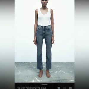 ZARA High Rise Stove Pipe Jeans